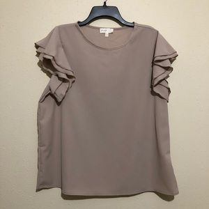 Perfect Peach Top Sizes 1X - 3X Mocha